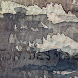 Painting "the village with the bell tower" by charton-desmazieres (xix-xx) watercolor