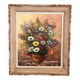 Oil Painting Canvas Bouquet Flowers Still Life Signed Robert Mogis