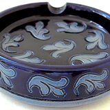 Alsace salt-salt circular ashtray with stylized vegetal decoration