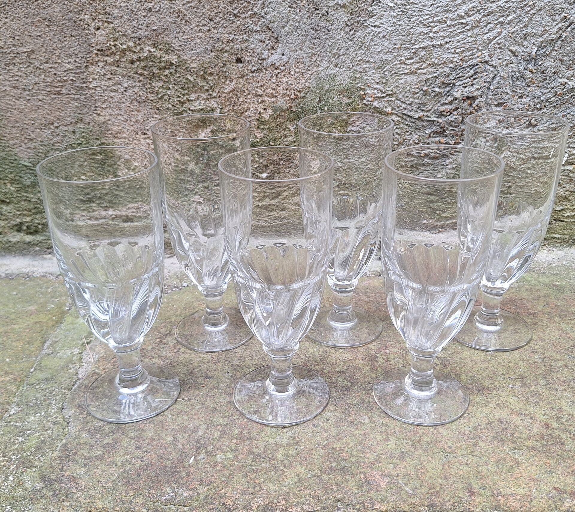 Set of 6 absinthe glasses