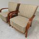 Pair of Krasna Jizba Art Deco solid wood armchairs