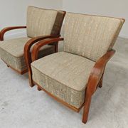 Paire de fauteuils Krasna Jizba Art déco bois massif