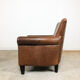 Set of two vintage leather armchairs