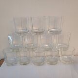 12 octagonal glasses - 80's