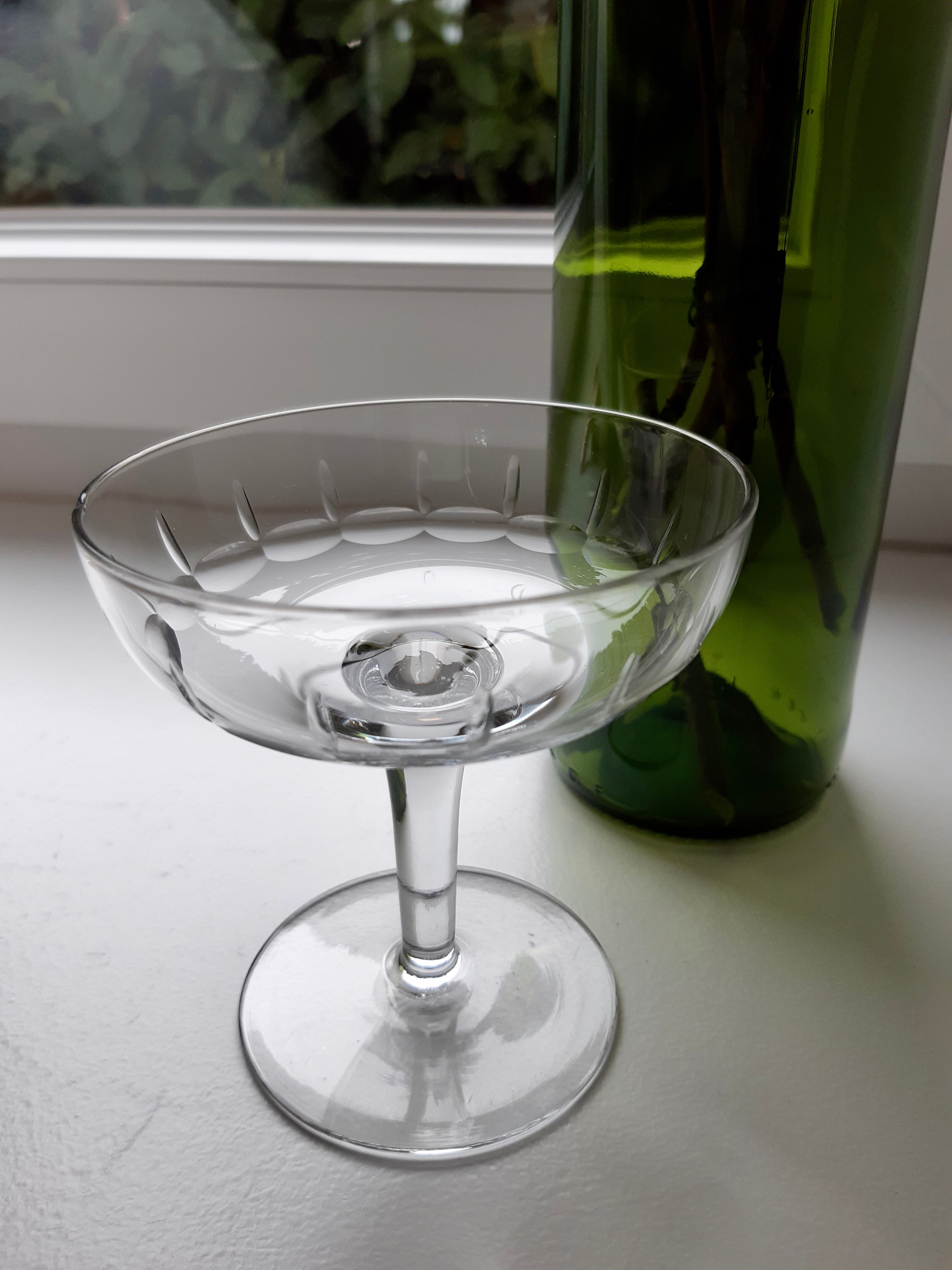 Lot de 6 coupes à champagne en cristal début XXème Selency