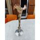 Single-flower vase in glass paste and tin by G. Lasserre