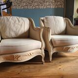 Louis XV style sofa and 2 armchairs