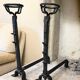 Pair of 18th century wrought iron andirons, log-carrying andirons