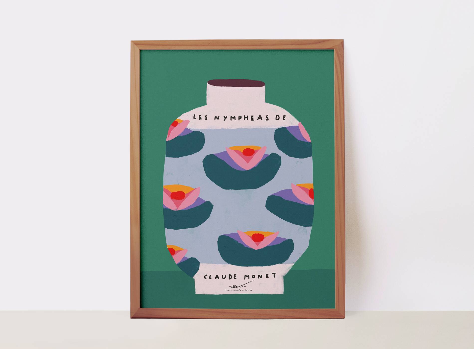 The Water Lilies by Claude Monet - Wall Poster 50x70cm