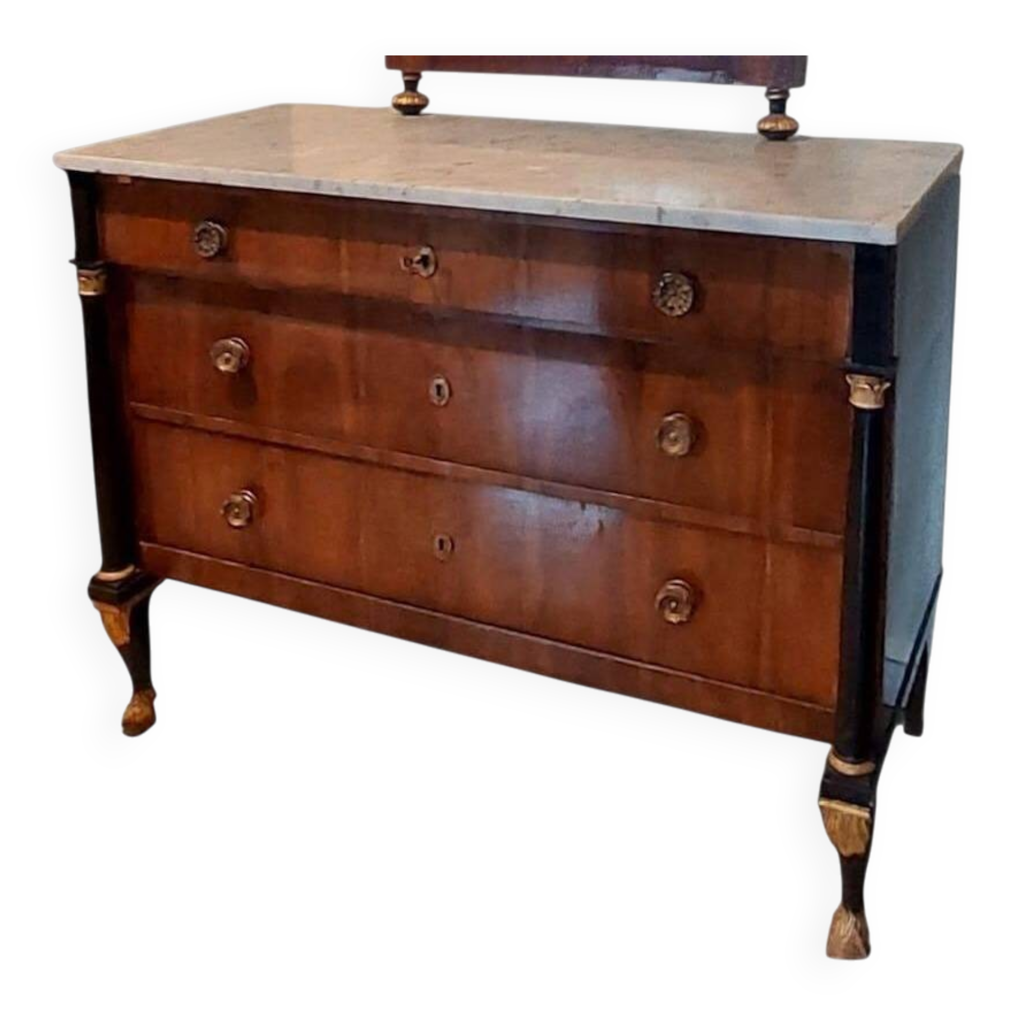 Commode Empire avec miroir - Italie du début du XIXe siècle (Lucca)