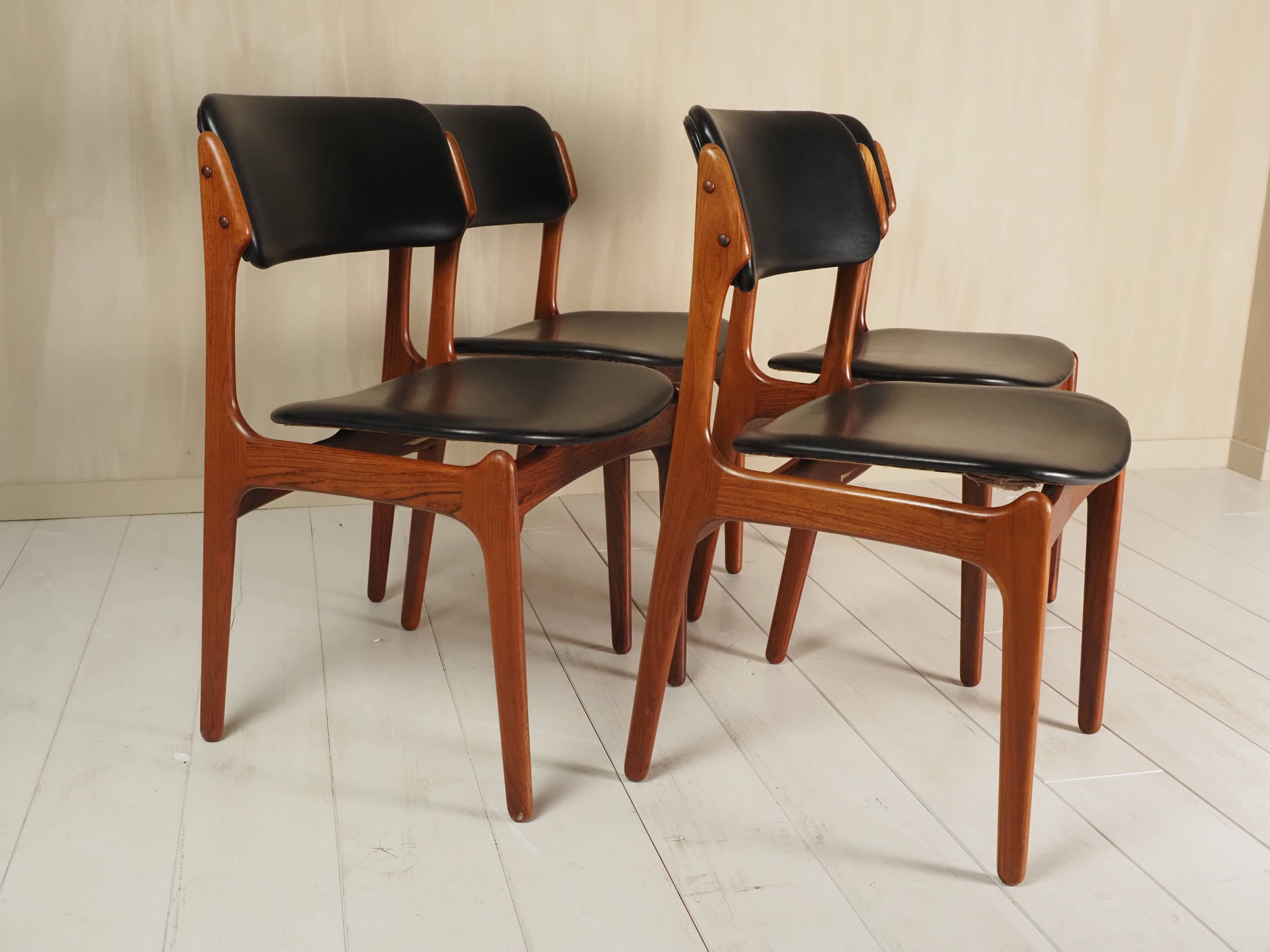 Model 49 dining chairs by Erik Buck for OD Møbler, 1960s