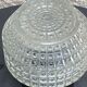 Globe to install or hang, glass, geometric patterns and bakelite base vintage black