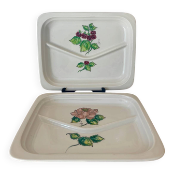2 assiettes compartimentées vintage décor Monique St Marc