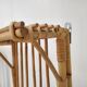 Rattan cloakroom coat rack 1950
