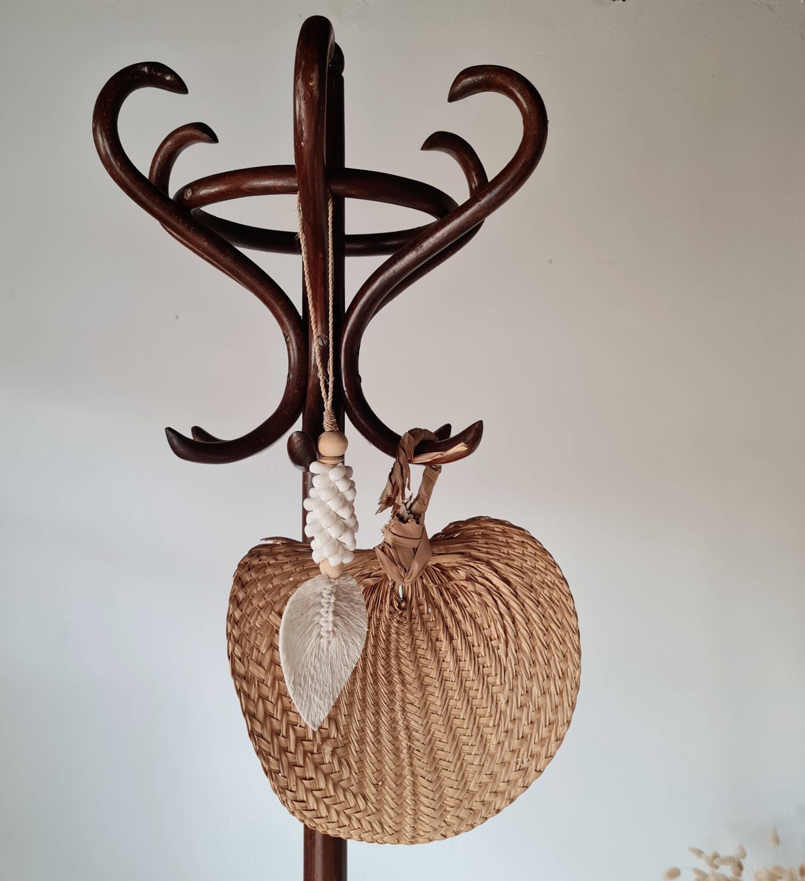 Porte-manteau ancien en bois courbé esprit Thonet 1875