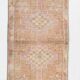 Turkish Pink & Brown Vintage Runner Rug, 78x371Cm