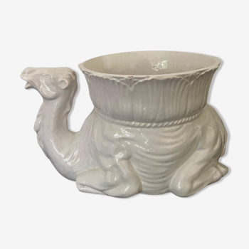 White Italian Ceramic Camel Flowerpot, Planter, Late 20th Century