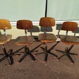 Set of 6 adjustable workshop pfaff chairs swivel sewing