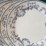 Set of 6 flat plates Model Mozart Sarreguemines