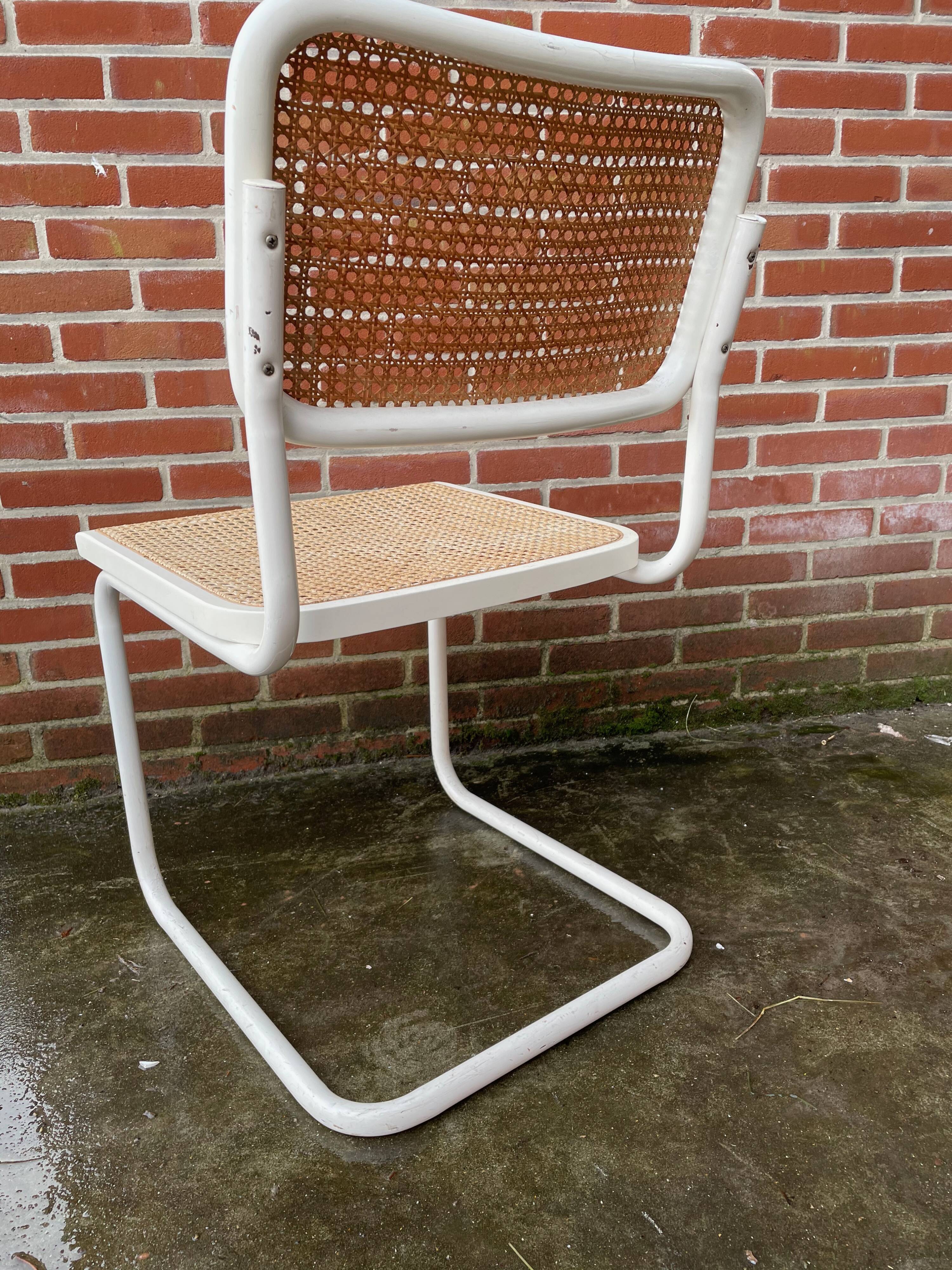 Set of 4 Cesca Model chairs by Marcel Breuer