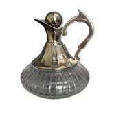 Small vintage carafe / jug in crystal and silver-plated metal – Style L