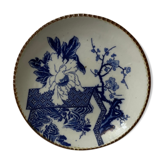 Japon grand plat Igezara à décor floral Japan Asie XIXe