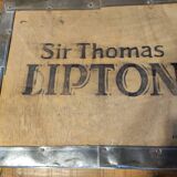 Wooden box on Thomas Lipton
