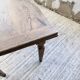 Solid oak farmhouse table with integrated extensions 1950