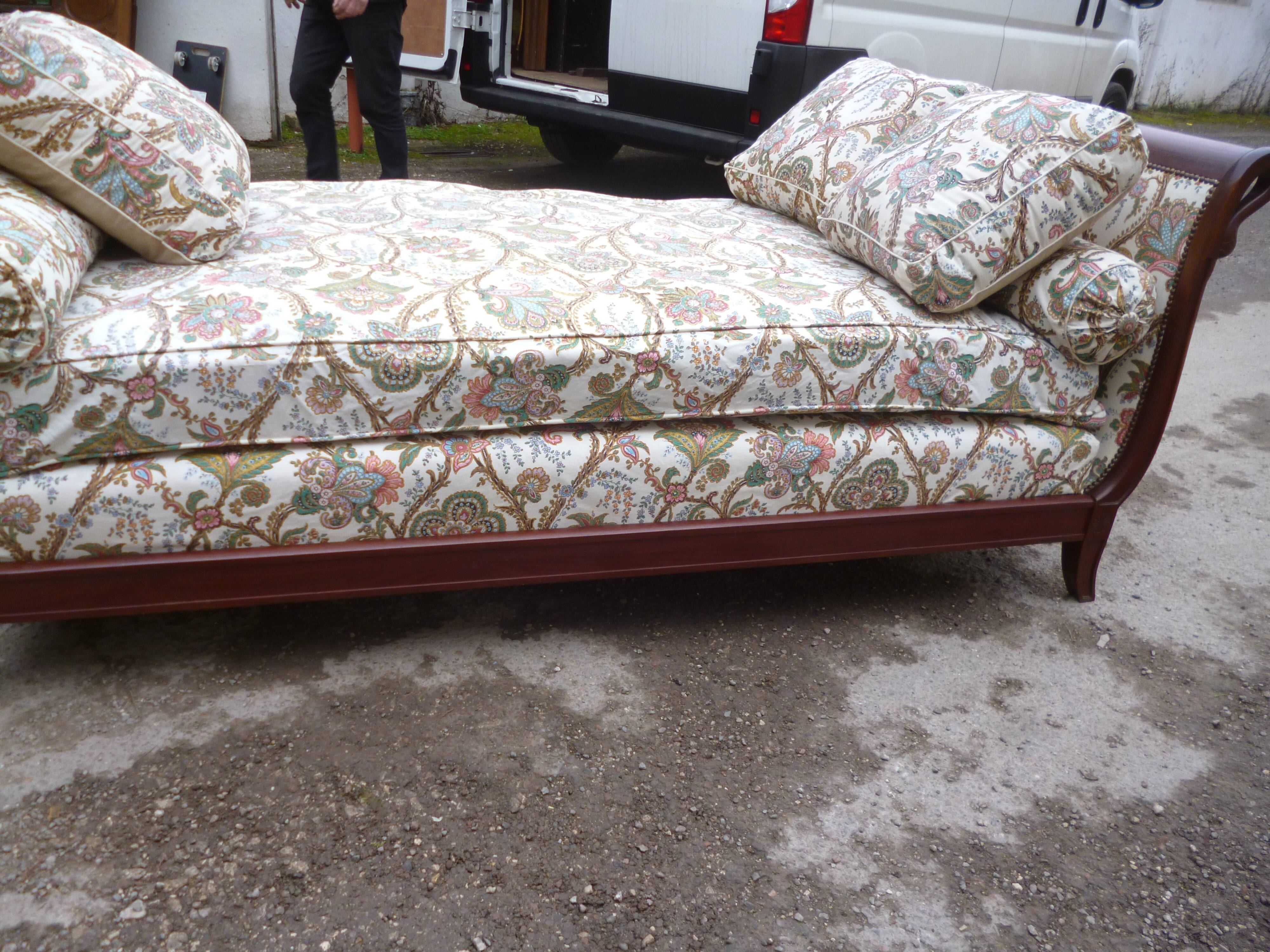 Empire style mahogany daybed