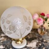 Art nouveau globe lamp signed Deveau