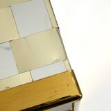 Stunning 1980s brass magazine rack in Hollywood Regency design