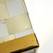 Stunning 1980s brass magazine rack in Hollywood Regency design