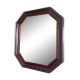 Hexagonal wooden mirror 1950
