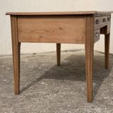 Solid desk in raw oak handles art deco shells