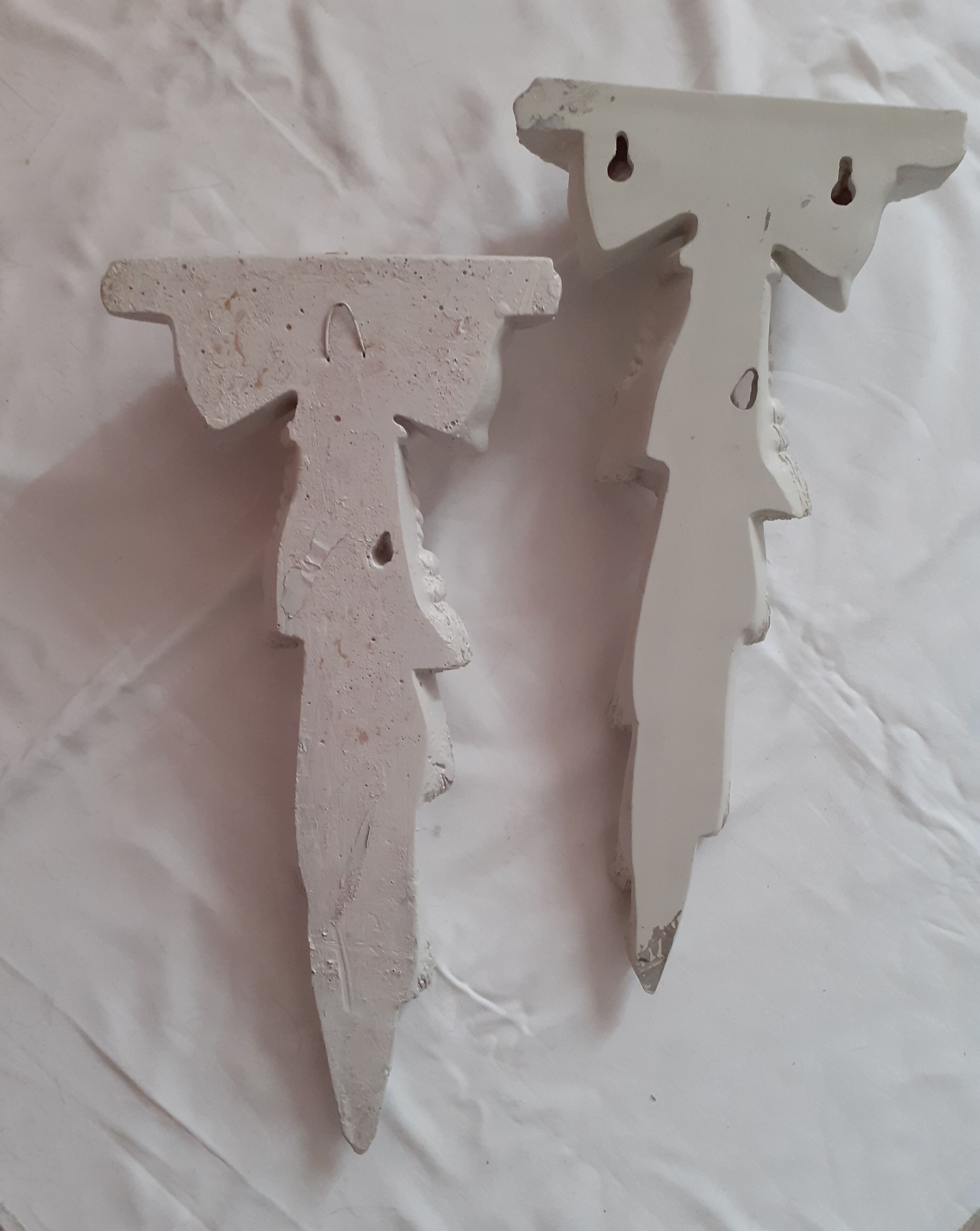 Duo of rococo style wall lamps