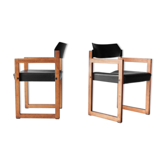 Paire de fauteuils Bridges minimalistes & modernistes 1970