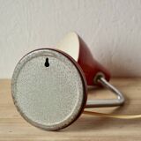 Vintage desk or bedside lamp - red metal