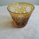 Cut crystal glass lined with amber color