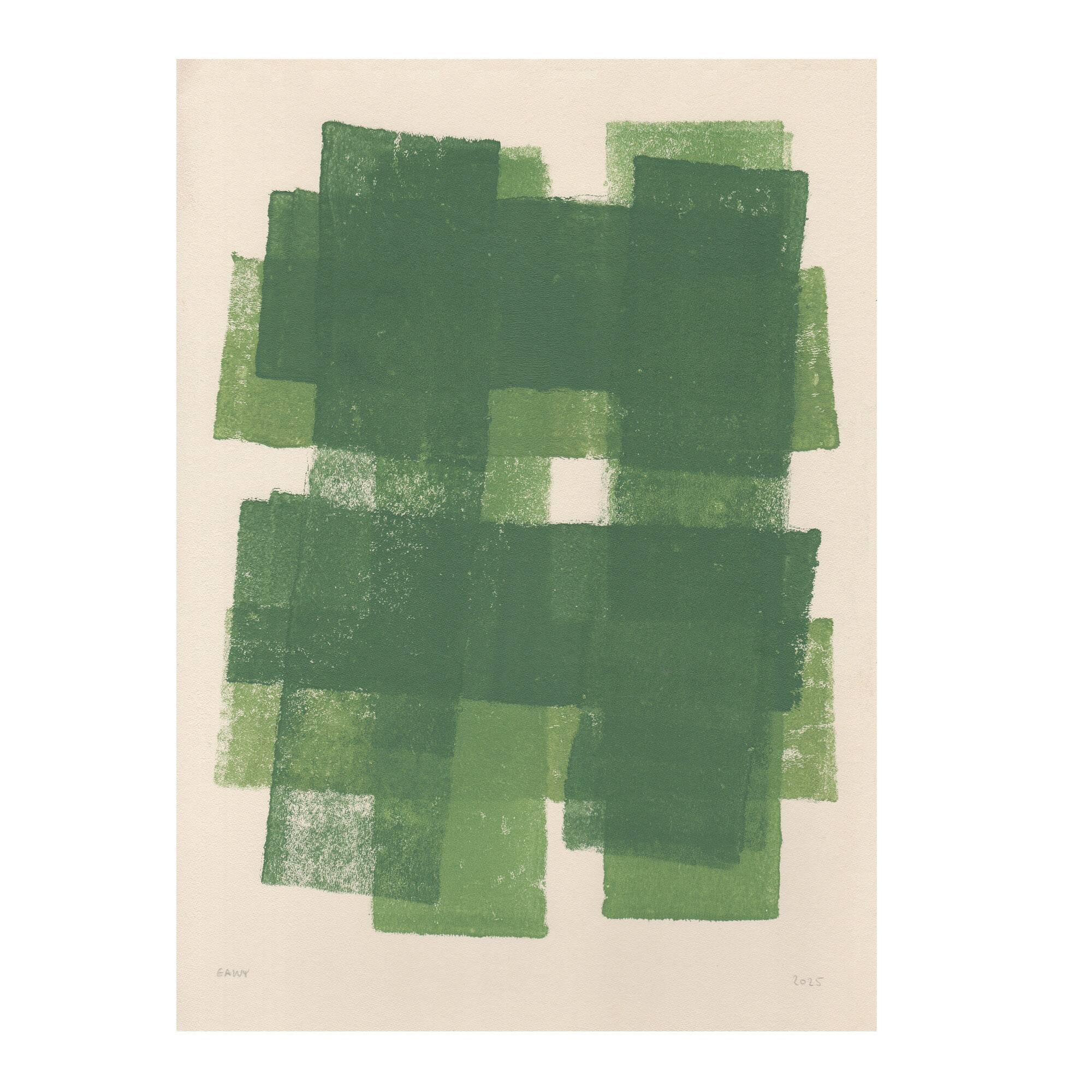 Painting on paper, abstract painting 30x40cm b199 signed