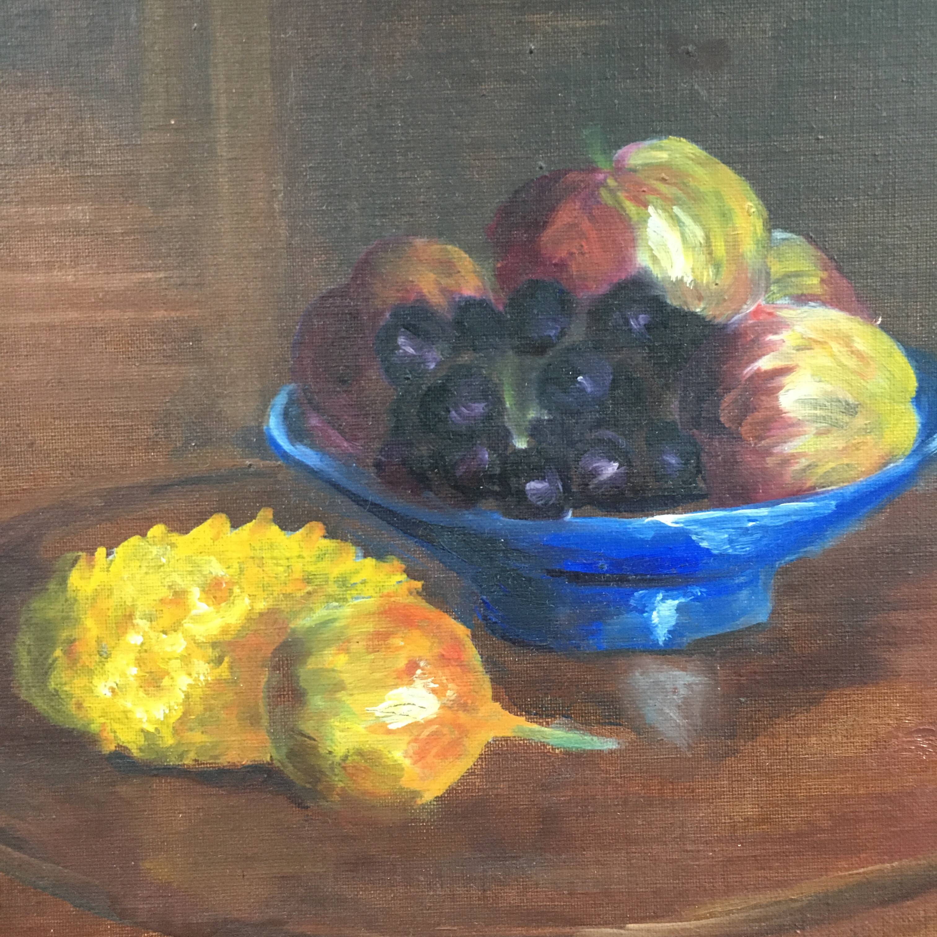 Old fruit bowl painting