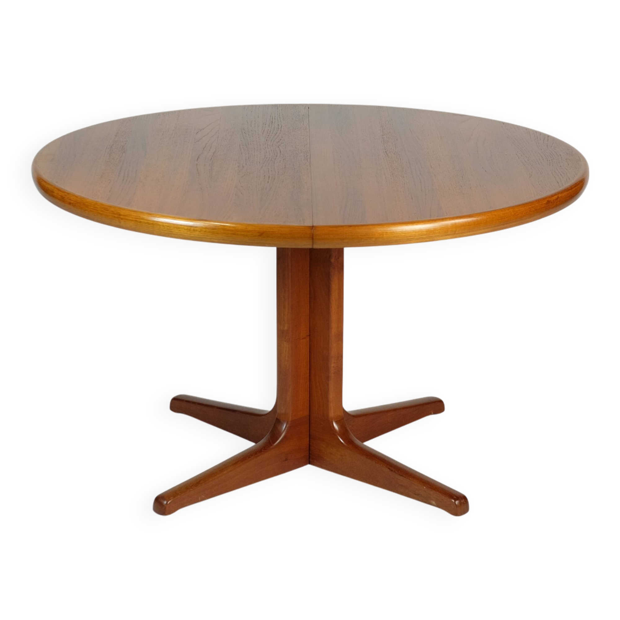 Table à manger vintage en teck Esstisch Rund Erweiterbar Glostrup Design danois