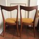 4 Scandinavian teak and fabric chairs, 1960