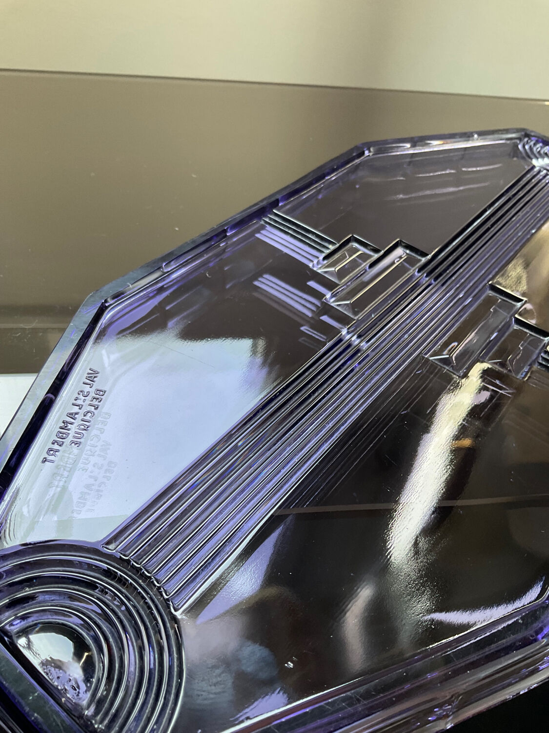 Art Deco crystal tray from Val Saint Lambert