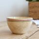 Antique ironstone coffee cup, patinated Sarreguemines – Floral decoration