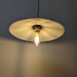 Suspension vintage en opaline blanche