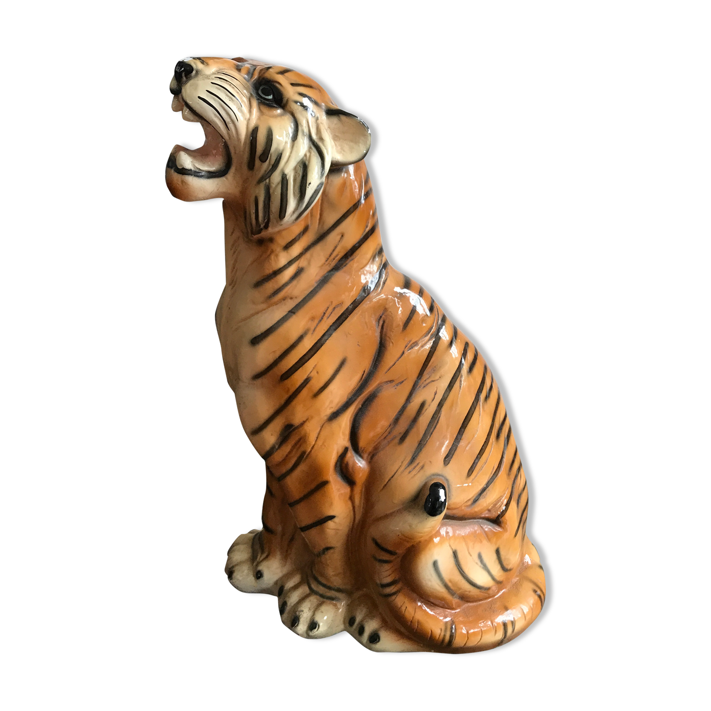 Tiger in earthenware