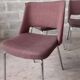 Série de 4 Chaises design années 60 chrome et tissus