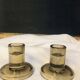 smoked glass candle holders