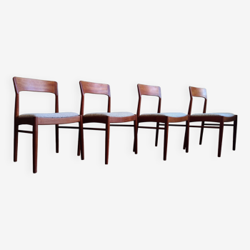 Teak chairs by Henning Kjaernulf for Korup Stolefabrik, Set of 4