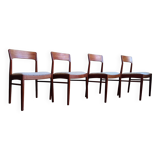 Teak chairs by Henning Kjaernulf for Korup Stolefabrik, Set of 4